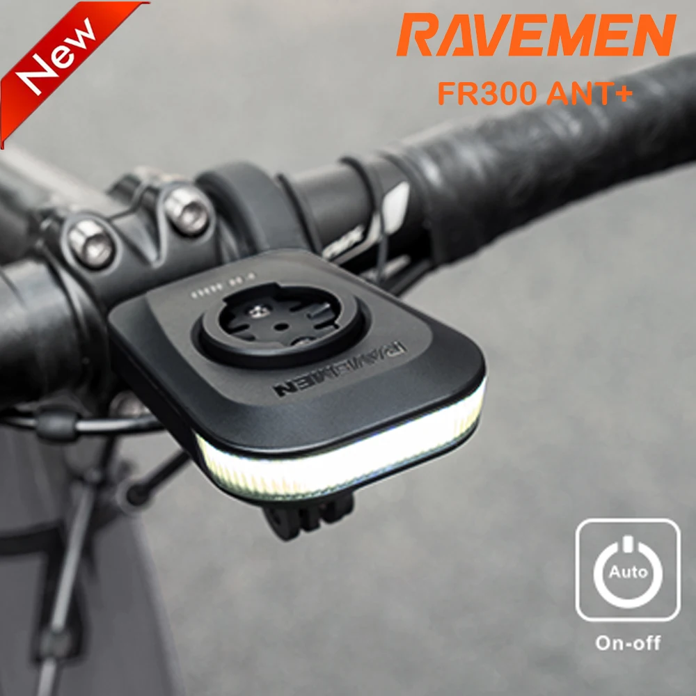 RAVEMEN FR300 ANT + передний фонарь для велосипеда для подключения Garmin, умнее управление, велосипедная светодиодная фара с автоматическим включениемвыключением, перезаряжаемая от USB (art.: 3920cdaed2e40) - 3920cdaed2e40