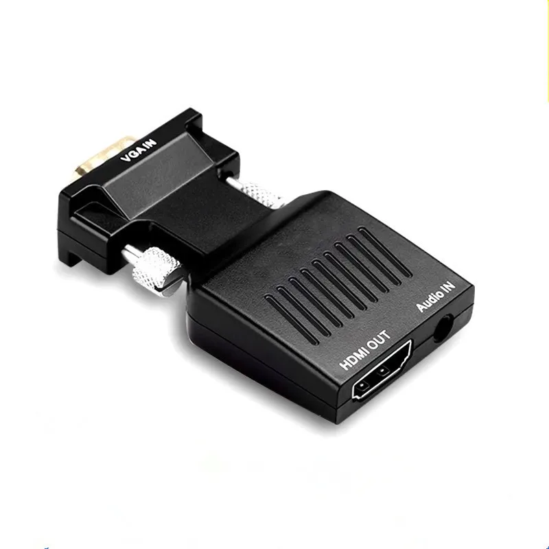 

HDMI-Compatible To VGA Adapter TV Box 1080P PC Aux Jack 3.5 Video Audio Cable Converter Projector Monitor Projetor Display Port