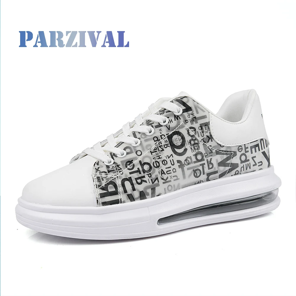 

PARZIVAL Mens Casual Shoes Fashion Male Sneakers Air Cushion Breathable Sports Leathe Vulcanized Shoes Tenis Masculino Men Shoes