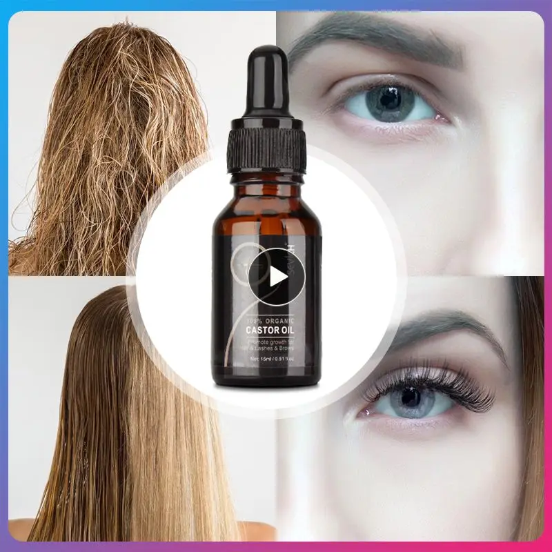 

Natural Organic Castor Oil For Damaged Hair Care Hair Growth Oil Serum Black Eyebrow Enhancer Eyelash Growth Lifting TSLM1