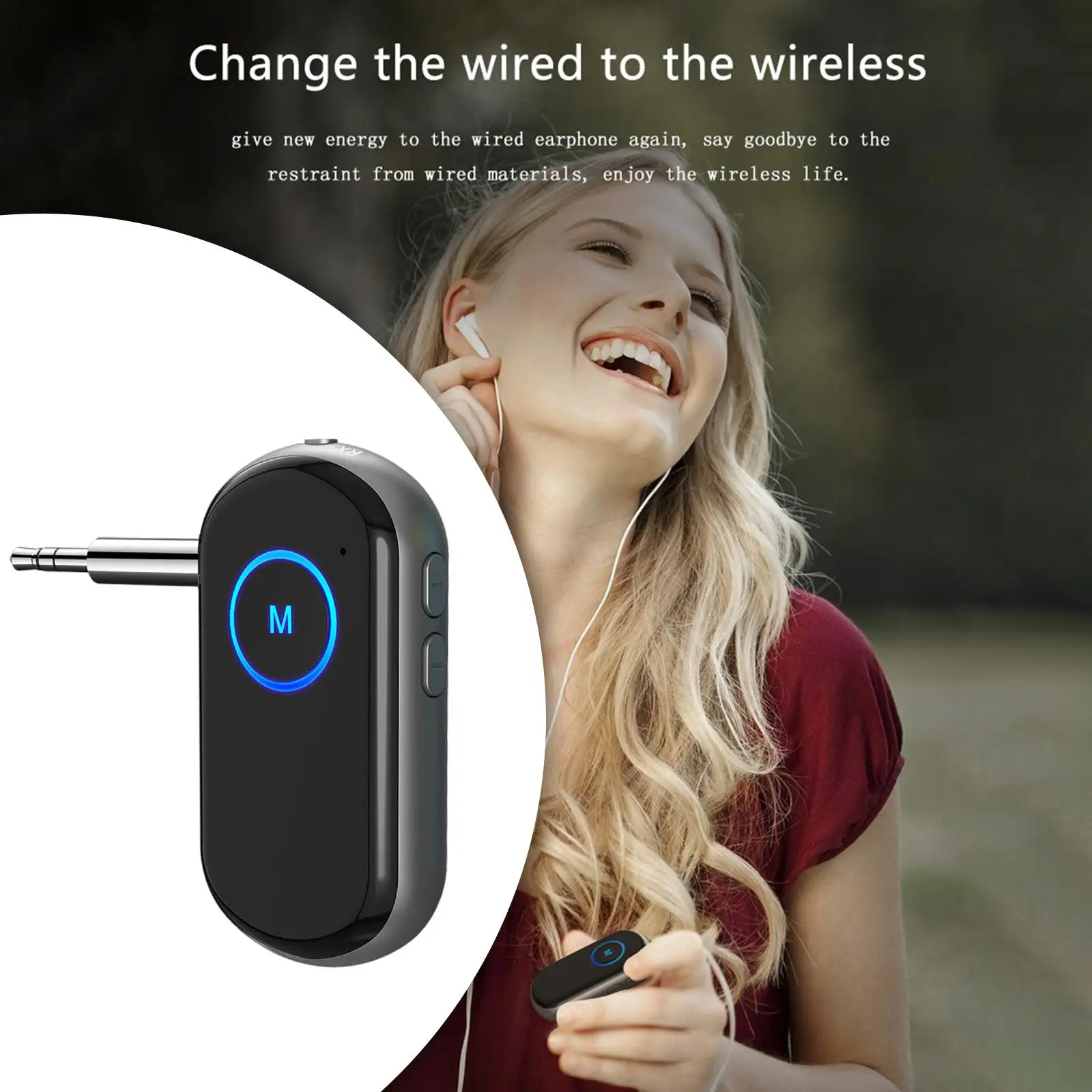 

Bluetooth-адаптер 3,5 мм с двумя разъемами AUX для автомобильных динамиков