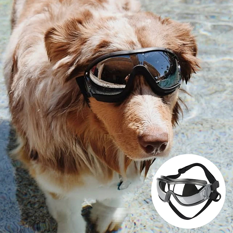 

1PC Pet Sunglasses Waterproof Pet Protection Glasses Anti-UV Pet Sunglasses Medium and Large Dogs Glasses With Adjustable Strap