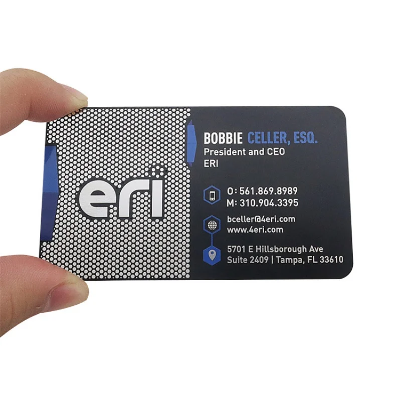 

Hot selling Custom Magnetic Stripe Membership Amex Black blank business Metal Credit Card