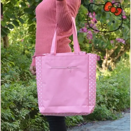 Women's Single Shoulder Bag Hello Kitty Bag Large Capacity Shopping Supermarket Shopping Bag Canvas Bag Student Tote Tuition Bag