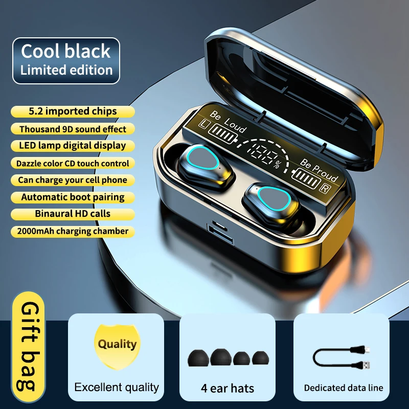 

G28 TWS Wireless Headphones Touch 9D HiFi Stereo Bluetooth Earphones LED Digital Display Sport Headset With 2000mAh Charging Box