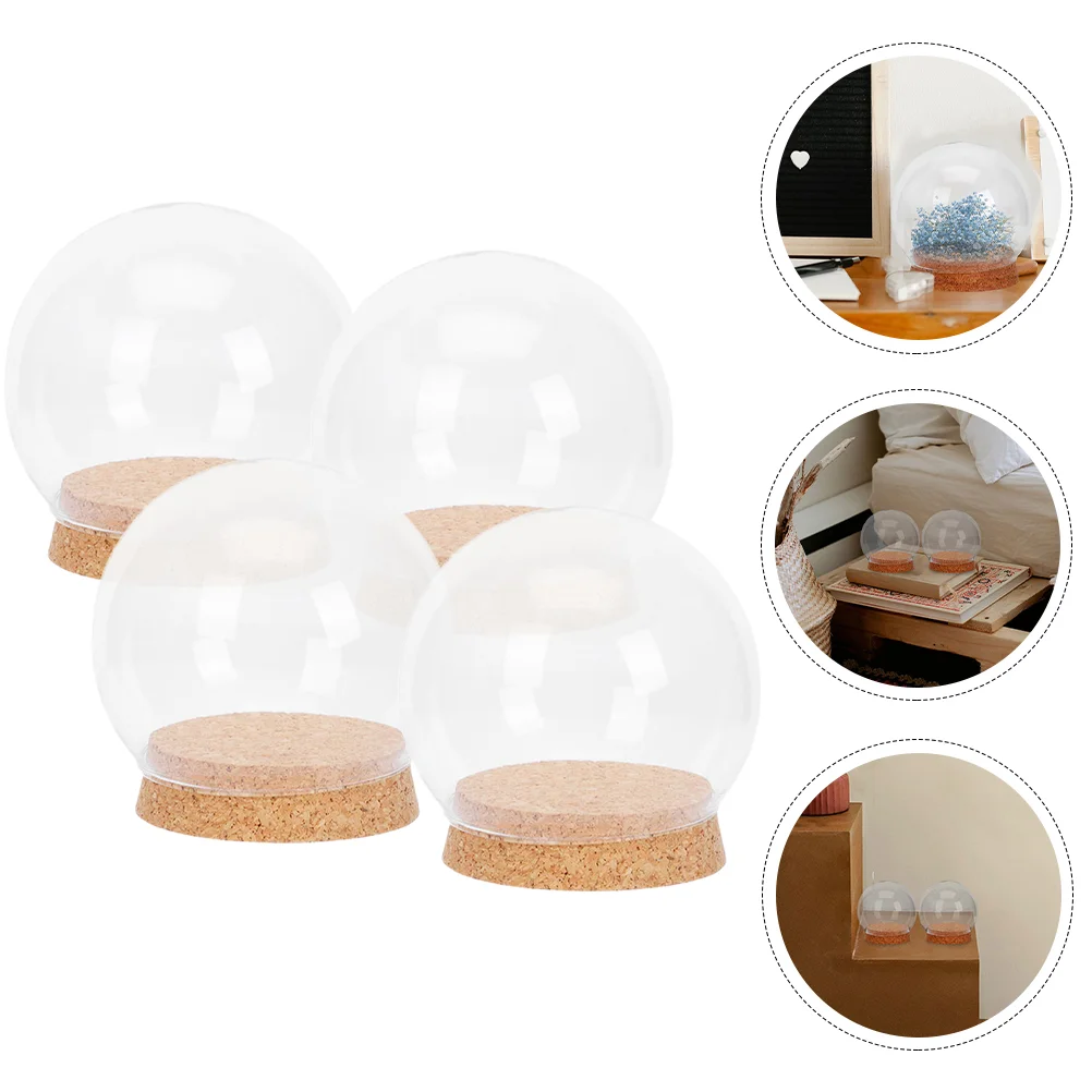 

Spherical Glass Cover Transparent Flower Protector Ornament Dome Adornment Craft Desktop Decor Exquisite Bell Jar