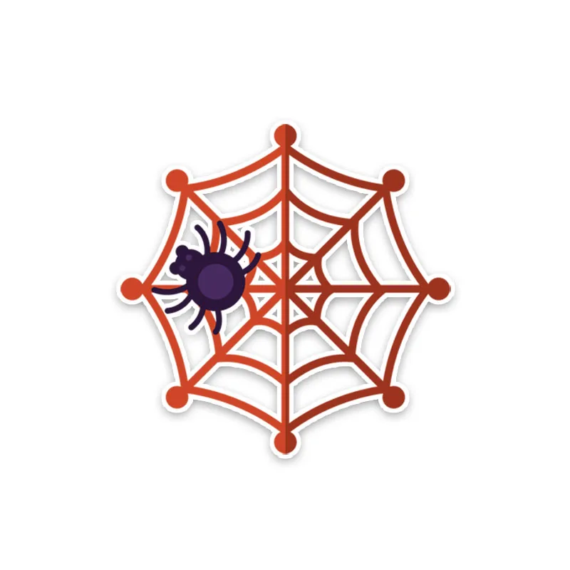 

Interesting Red Spider Web Decor Car Stickers Personality Decoration Waterproof Exterior Engine Cover Cover Scratches PVC12x12cm