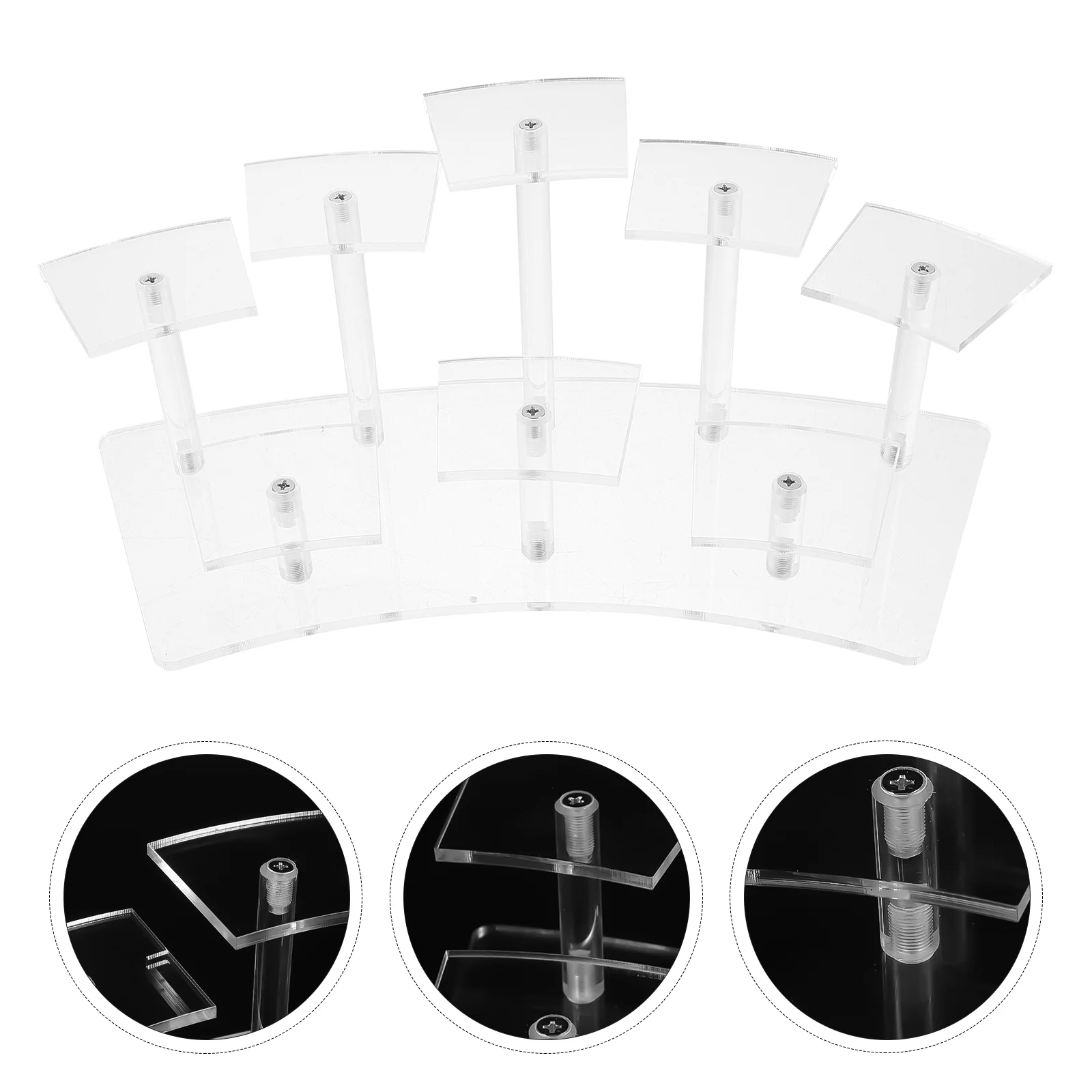

Jewelry Rack Multi-layer Toy Baby Model Display Stand Ladder Standoff Acrylic Necklace Holder Showcase Clear