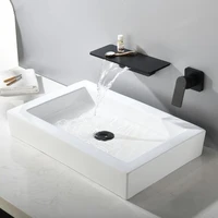 bathroom mixer basin faucet sink wall mount waterfall basin faucet