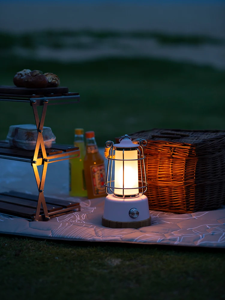 

Палатка для кемпинга на открытом воздухе, туристическая атмосфера, освещение для кемпинга, портативная подвесная Ретро зарядка