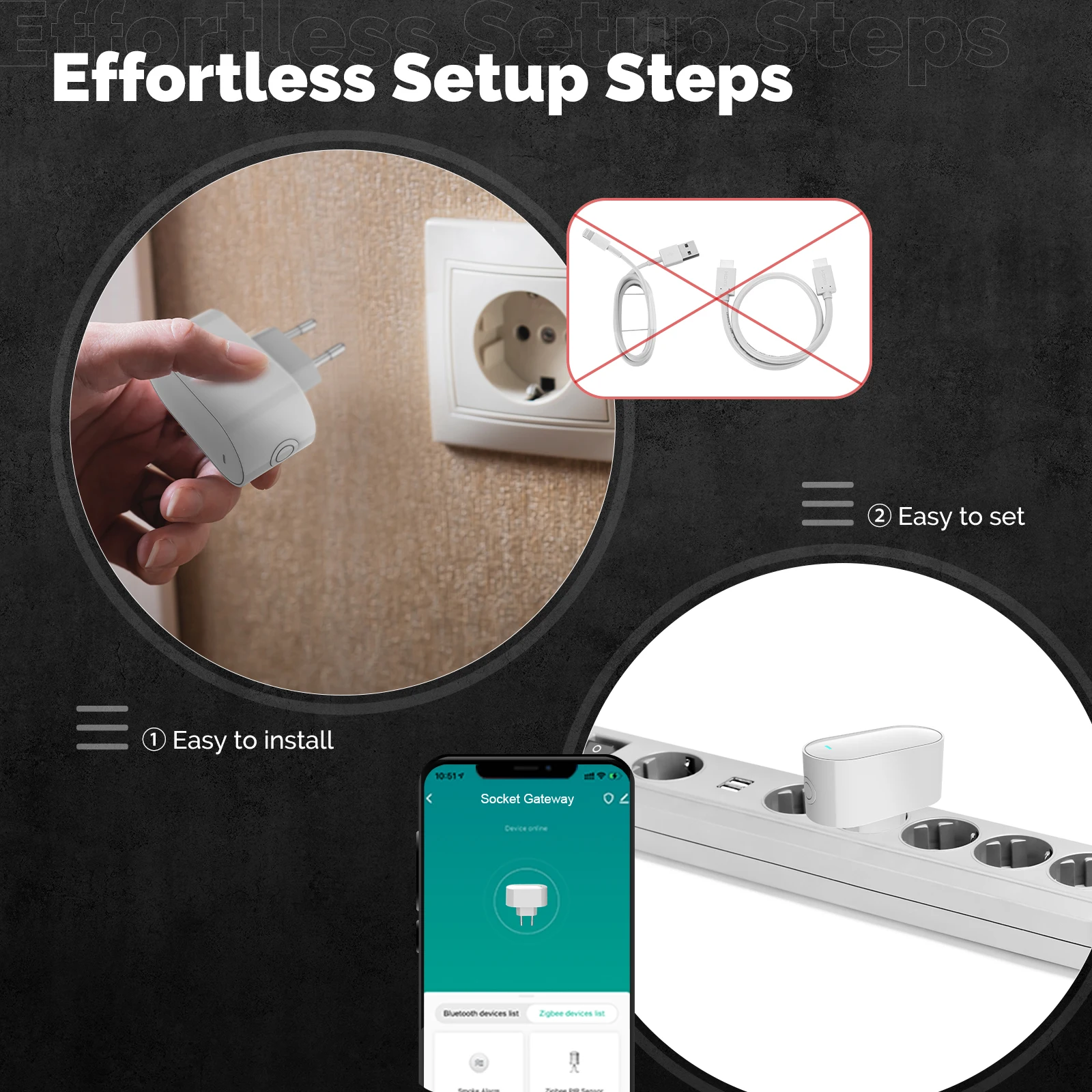 Фото MOES Tuya Многорежимный ZigBee Bluetooth BLE Mesh Socket Gateway Smart Hub Версия для ЕС Дополнительное 100+ дополнительных устройств Пульт дистанционного управления №3