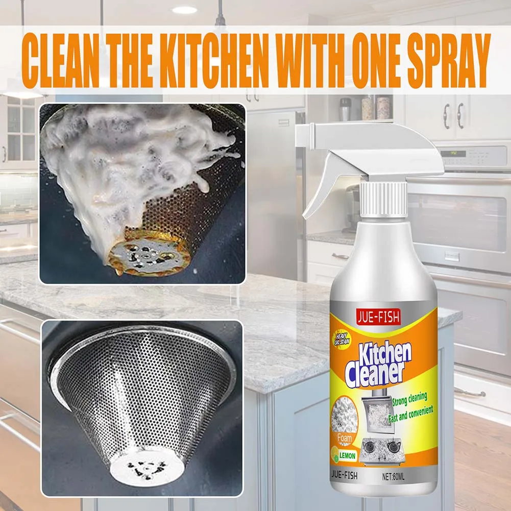 

Kitchen Oil Stain Cleaner Range Hood Cleaner Heavy Oil Stain Cleaner Wash Grease Bubble Foam Cleaning Rust Remover