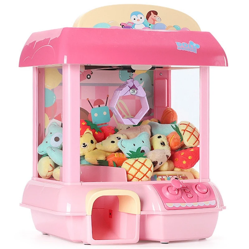 

NEW-Children's Assembly DIY Doll Machine Rechargeable Sound And Light Toy Plush Animal Capsule Child Birthday Gift