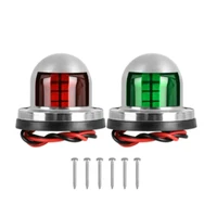 isure marine 1pair boat yacht 12v led stainless steel bow navigation lights deck mount