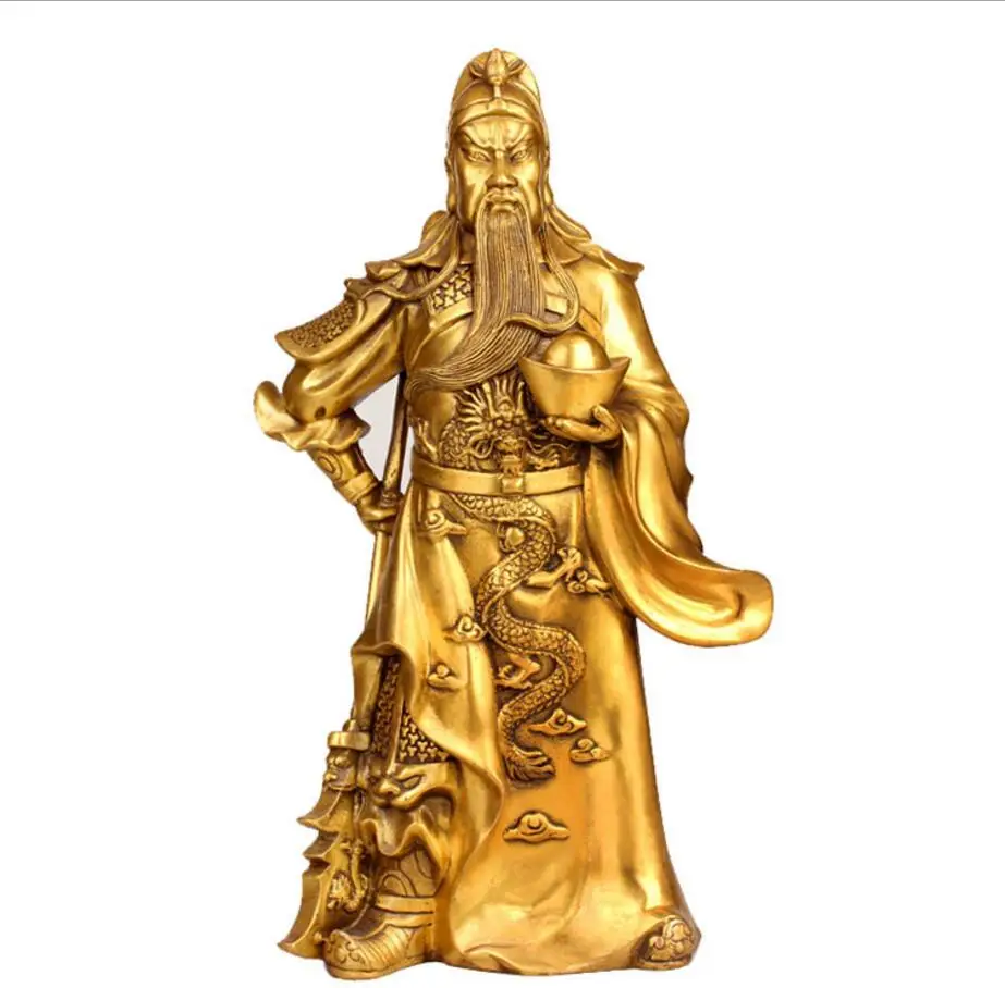 

Copper Statue Pure copper Guan Gong statue Guan Yu statue God of wealth Wu God of wealth opened, moved, gifts, furnishings, home