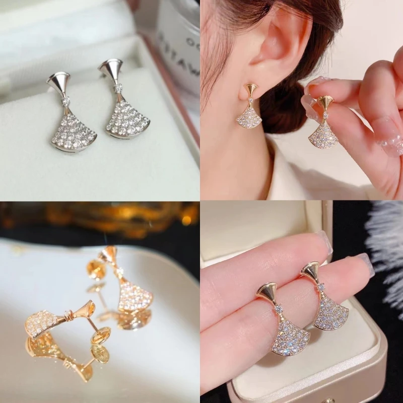 

Серьги из серебра 925 пробы в виде маленькой юбки, роскошные женские модные брендовые ювелирные изделия в европейском и американском стиле