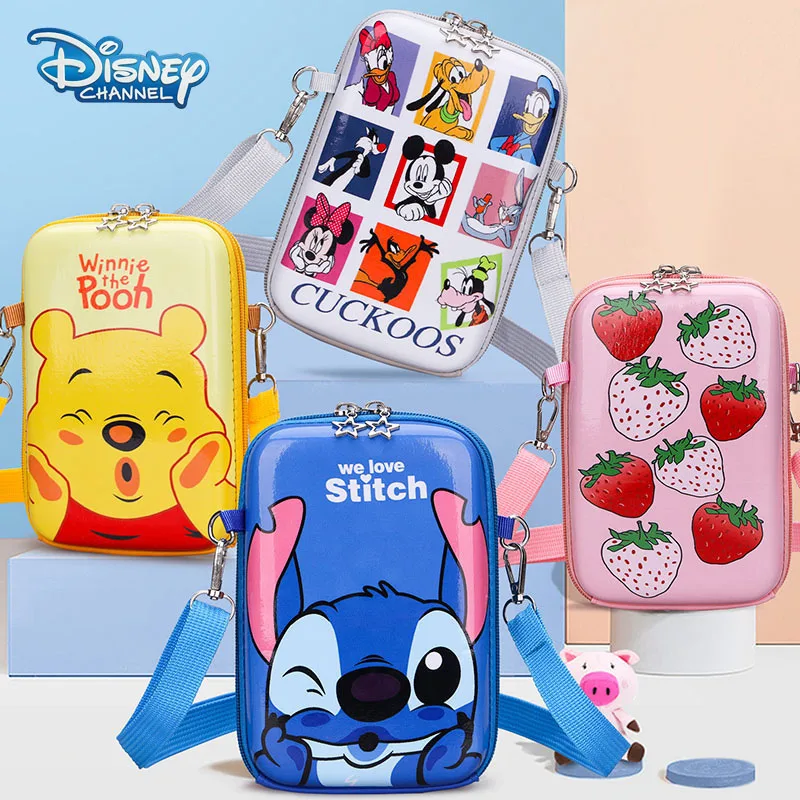 

Disney Stitch Winnie Bear Donald Duck Crossbody Bag Cute Cartoon Anime Shoulder Bags for Kids Coin Purse Messenger Bag Gift
