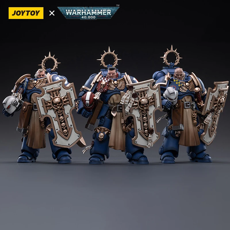 

JoyToy Warhammer 40k Space Marines Ultramarines bladeguard veterans 14cm Collectible soldier Anime Action Figure Model Toys