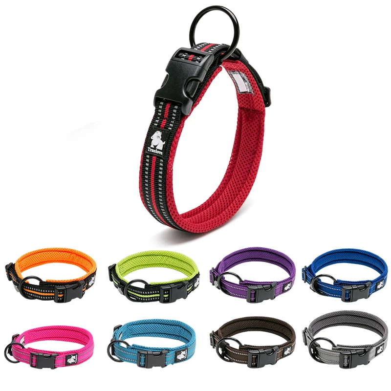

Winhyepet Dog Collar Comfort Padded with Buckle Traveling Walking Collar Tactical Dog Suplies 11 Colors Size XXS-XXXL