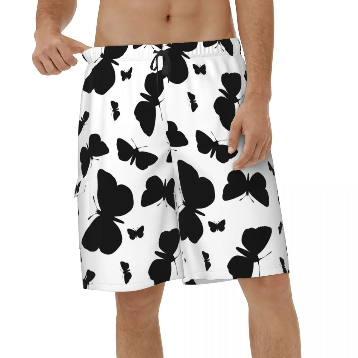 

Summer Fashion Butterfly Men Beach Shorts Running Board Shorts Vacation Cartoon Short Pants Quick Dry Board Shorts