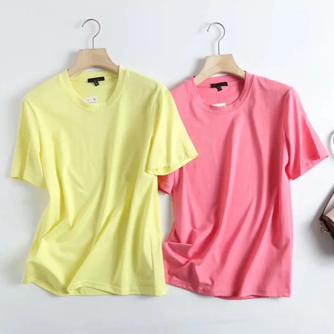 

Maxdutti 2022 Casual Summer T Shirt Women England Style High Street Fashion Colorful Round Collar Loose Cotton Tshirt Tops