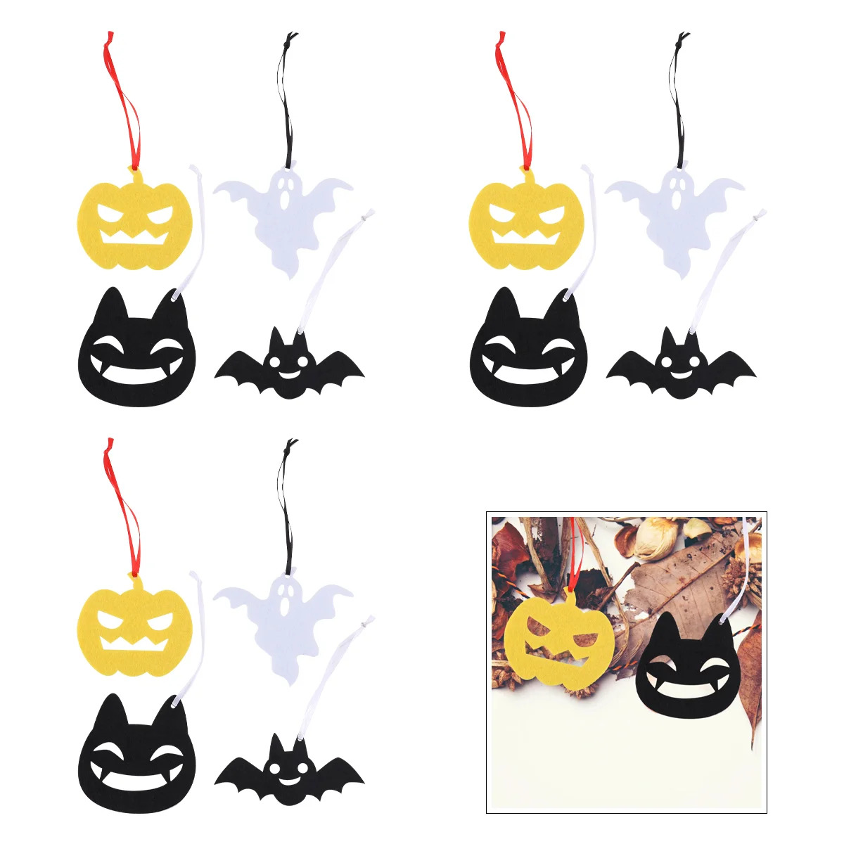 

12pcs Hanging Sign Hanging Ornaments Nonwovens Pendant Hanging Ghost Decorations