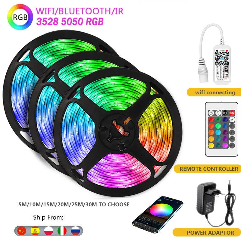

Светодиодная лента Rgb Smart Luce, 10 м, 12 В, светодиодная лента для подсветильник Ки телевизора, водонепроницаемая лента 5050, нарусветильник освеще...
