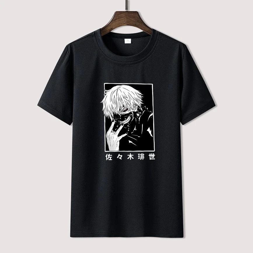 

Anime Kaneki Ken Tokyo Ghoul Cool Manga Summer Printed T Shirts Popular Shirt Cotton Tees Amazing Short Sleeve Unique Unisex Top