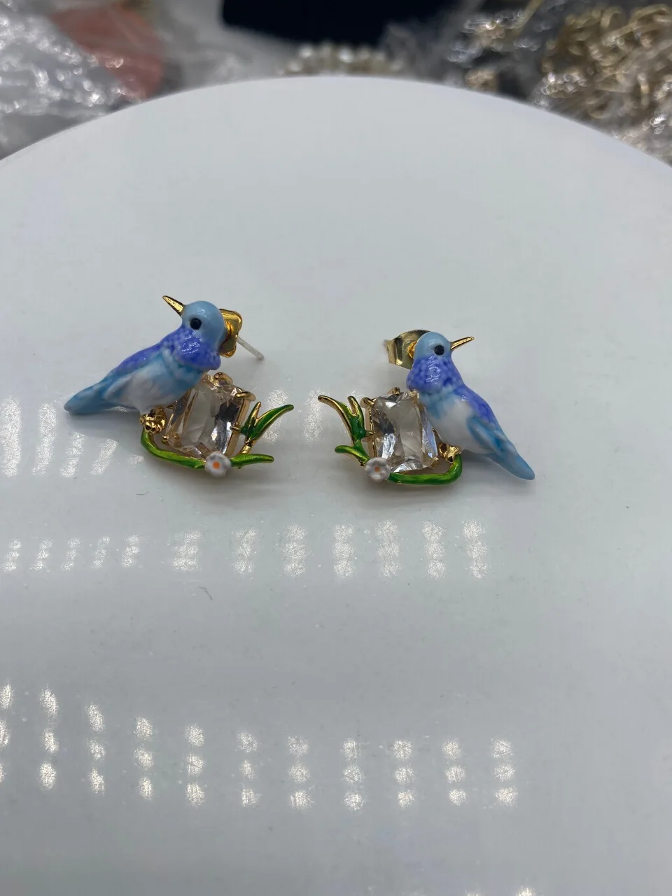 

European and American Foreign Trade Franc Color Fashion Bird Series Earrings