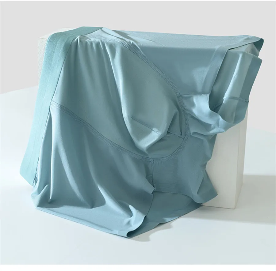 120S high-end seamless ice silk underwear, men's breathable large size boxer antibacterial shorts, men's underwear