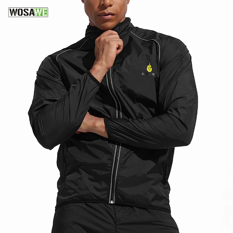 

WOSAWE велосипедная куртка с длинным рукавом, Джерси, профессиональный светоотражающий ветрозащитный жилет, велосипедный Джерси, велосипед, к...