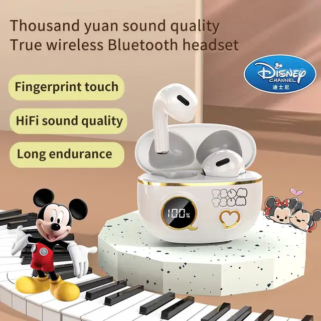 Original Disney TWS Earphones Bluetooth 5.3 Wireless headphone Sport Noise Reduction Headphones smart Touch Control 2022 New 6