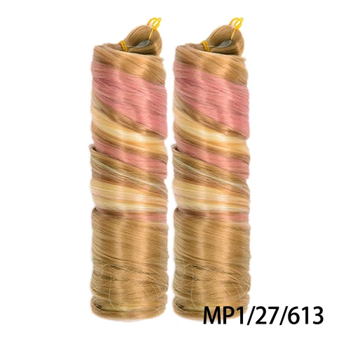 Синтетические спиральные кудри BUDABUDABUDA, омбре, 24 дюйма