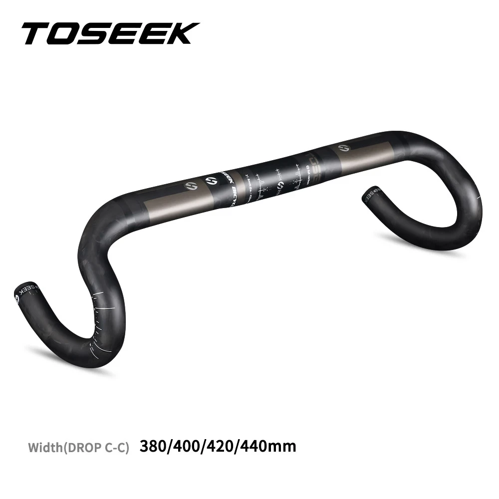 TOSEEK шоссейный руль для велосипеда углеродный запчасти шоссейного 380/400/420/440 мм