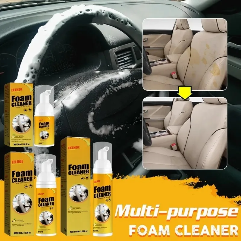 

30ml-100ml Multi-Purpose Foam Cleaner Leather Clean Automoive Car Interior Home Wash Maintenance Surfaces Spray Foam Cleaner