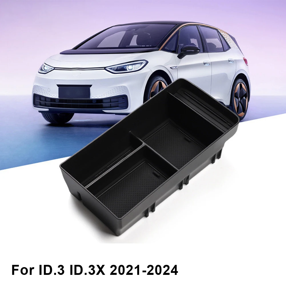 

Для ID.3 ID.3X Автомобильная центральная консоль подлокотник коробка для хранения лоток держатель Органайзер украшение черный интерьер Аксессуары