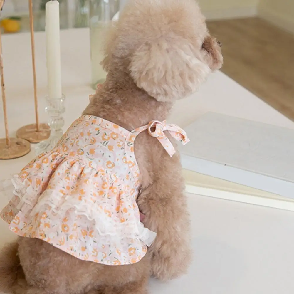 

Кружевной Модный летний костюм принцессы для косплея маленькой собаки для домашней одежды