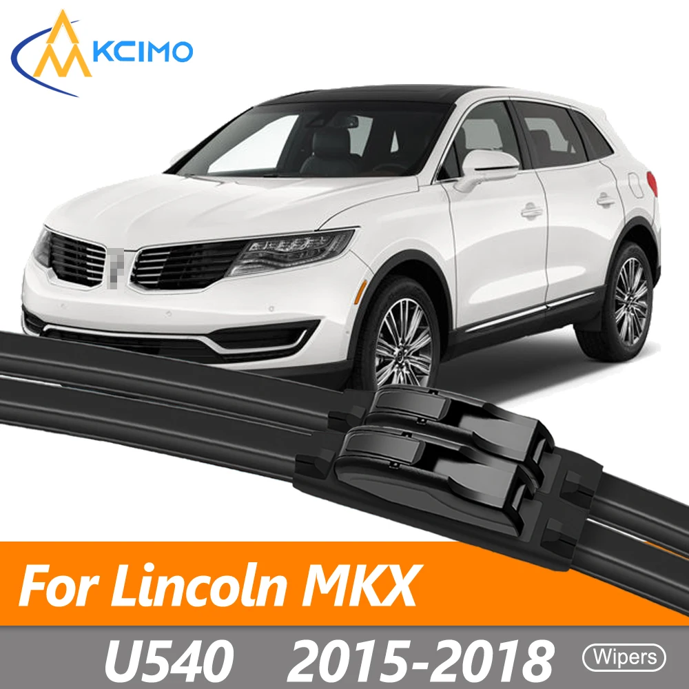 Фото Комплект щеток переднего стеклоочистителя из 2 шт. для Lincoln MKX U540 2015-2018 Nautilus, щетки стеклоочистителя, точно подходят для защиты от льда/силиконового покрытия №1