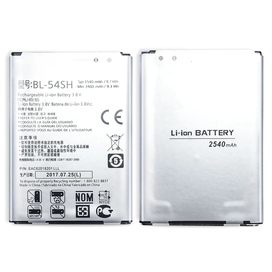BL-54SH 2540mAh аккумулятор для мобильного LG Optimus G3 Beat Mini G3s G3c B2MINI G3mini D724 D725 D728 D729 D722 D22 BL 54SH