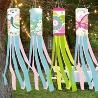 dragoy butterfly windsock cute cartoon spring flower patterns wind sock outdoor durable hangings ornament