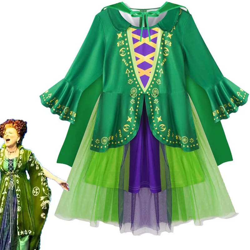 

Girl Costume Hocus Pocus Dress Princess Fancy Kid Clothes Vestidos for Birthday Party Cosplay Child Carnival Christmas dresses