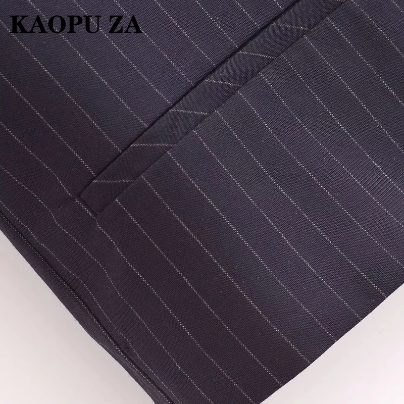 KAOPU ZA новинка весны 2024 Женская шикарная свободная приталенная куртка в полоску