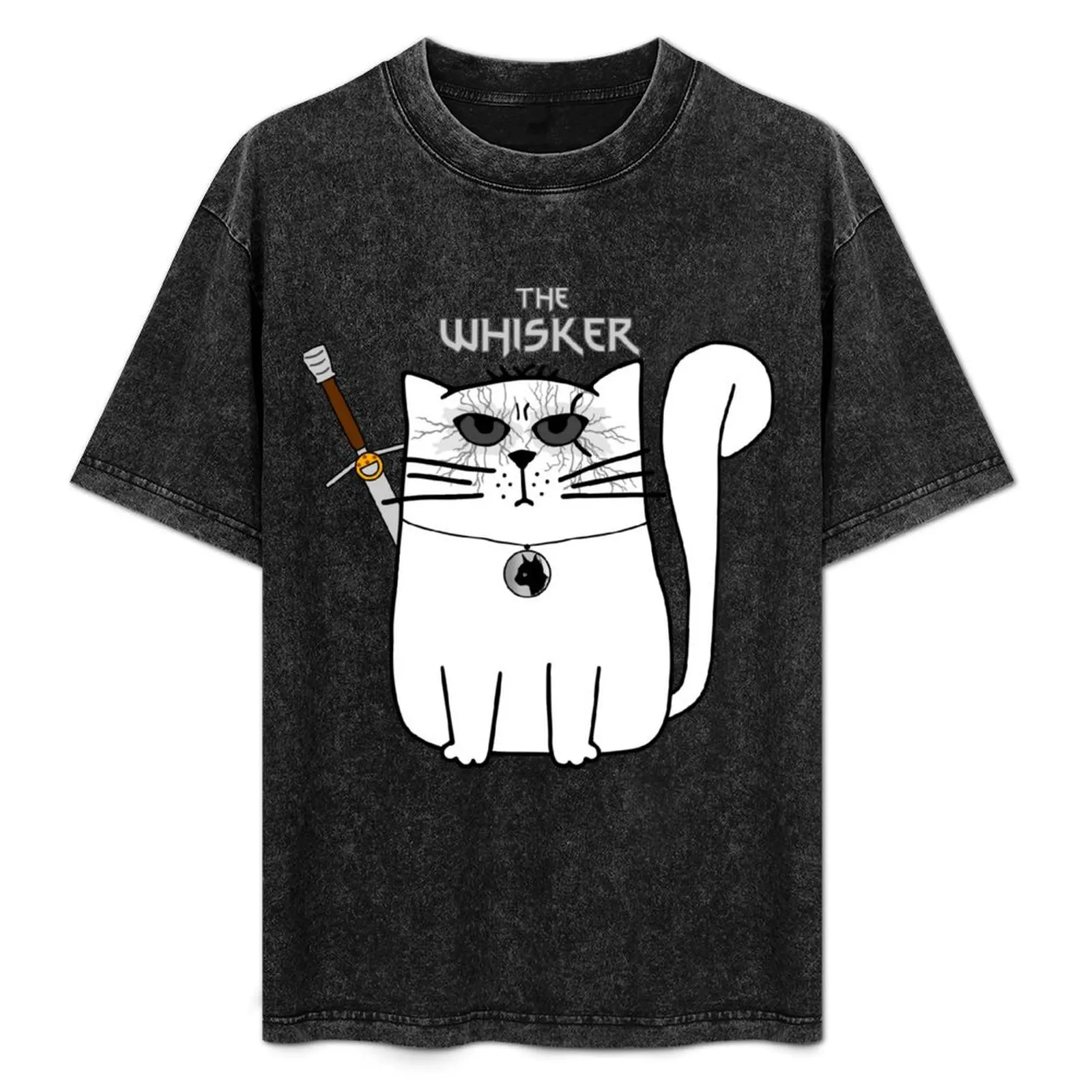 Футболка The Whisker Witcher футболки большого размера бутиковая одежда на день Святого