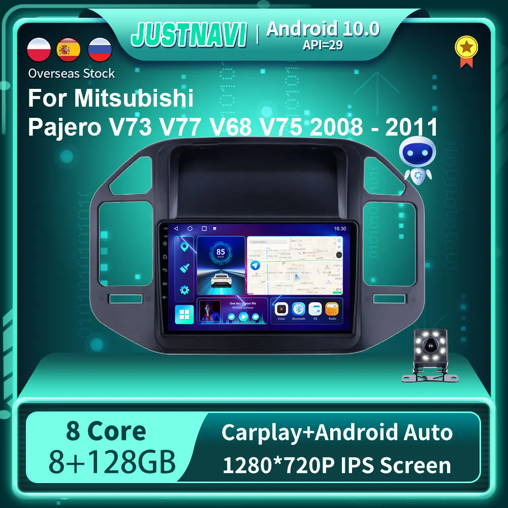

Автомобильный радиоприемник 6G 128G Android 10 для Mitsubishi Pajero V73 V77 V68 V75 2008-2011 GPS DSP Carplay Автомобильный мультимедийный Serero 1280P