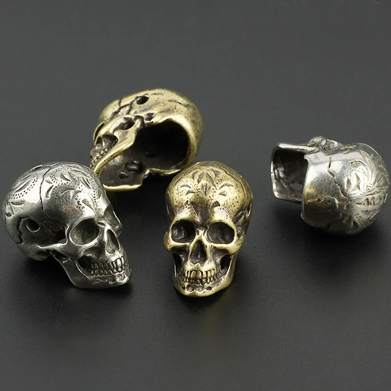 

Skull Brass Knife Beads Umbrella Rope Bead Car Ornament Outdoor Flower Grain Skull Paracord Beads