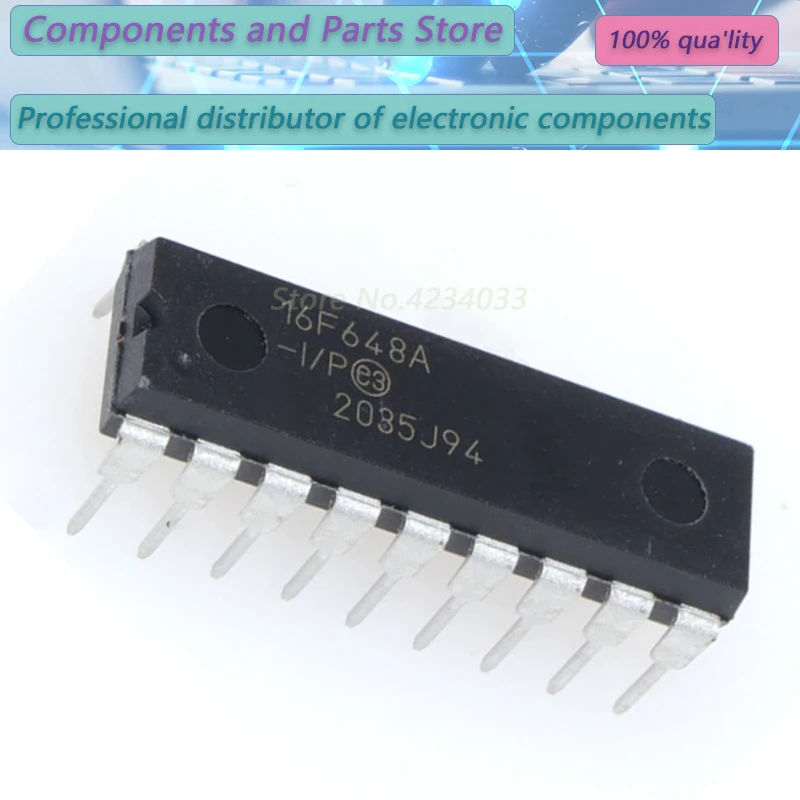 

1-10PCS PIC16F648A-I/P 16F648A PIC16F64 DIP-18 NEW100% PIC16F648A-I/P