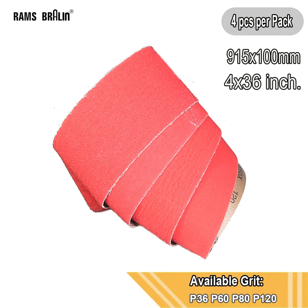 

4 шт. шлифовальные ленты RAMS BRALIN XK850X 915x100 мм
