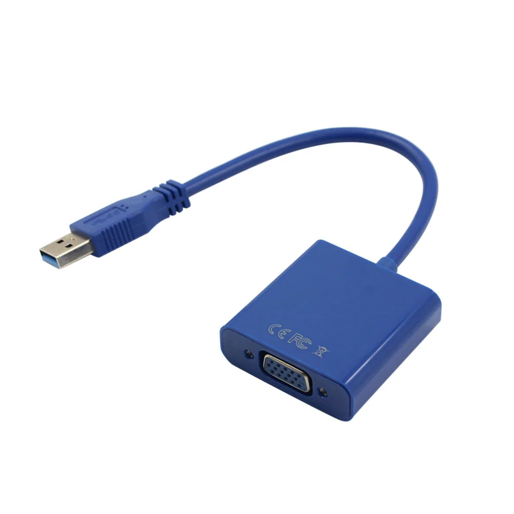 

1pc USB TO VGA Adapter USB 3.0 Adapter Converter for HDTV Projector Multi Screen Display