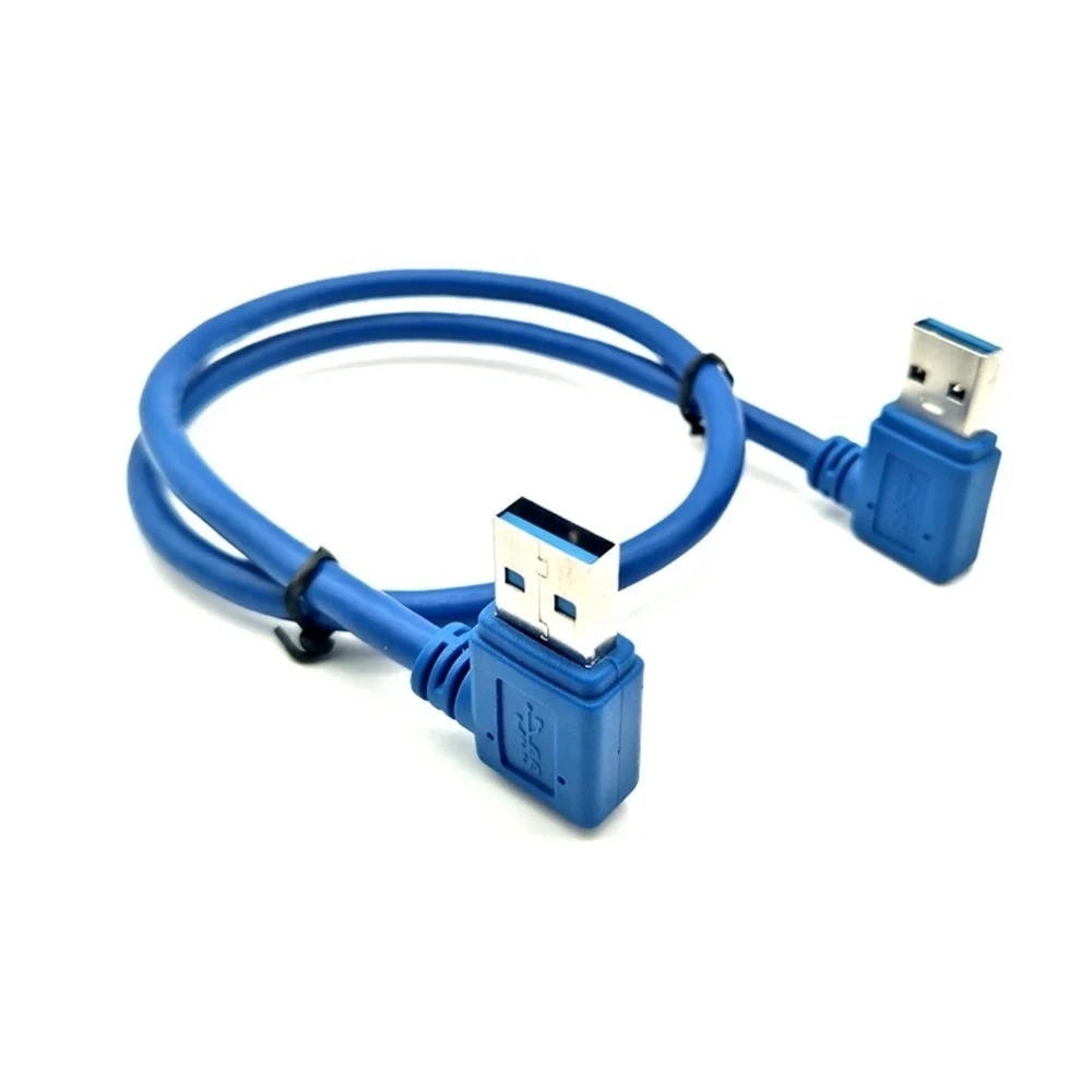 

Удлинительный кабель с левым углом в правом углу, разъем USB типа A, штекер 90 градусов, прямое соединение 50 см