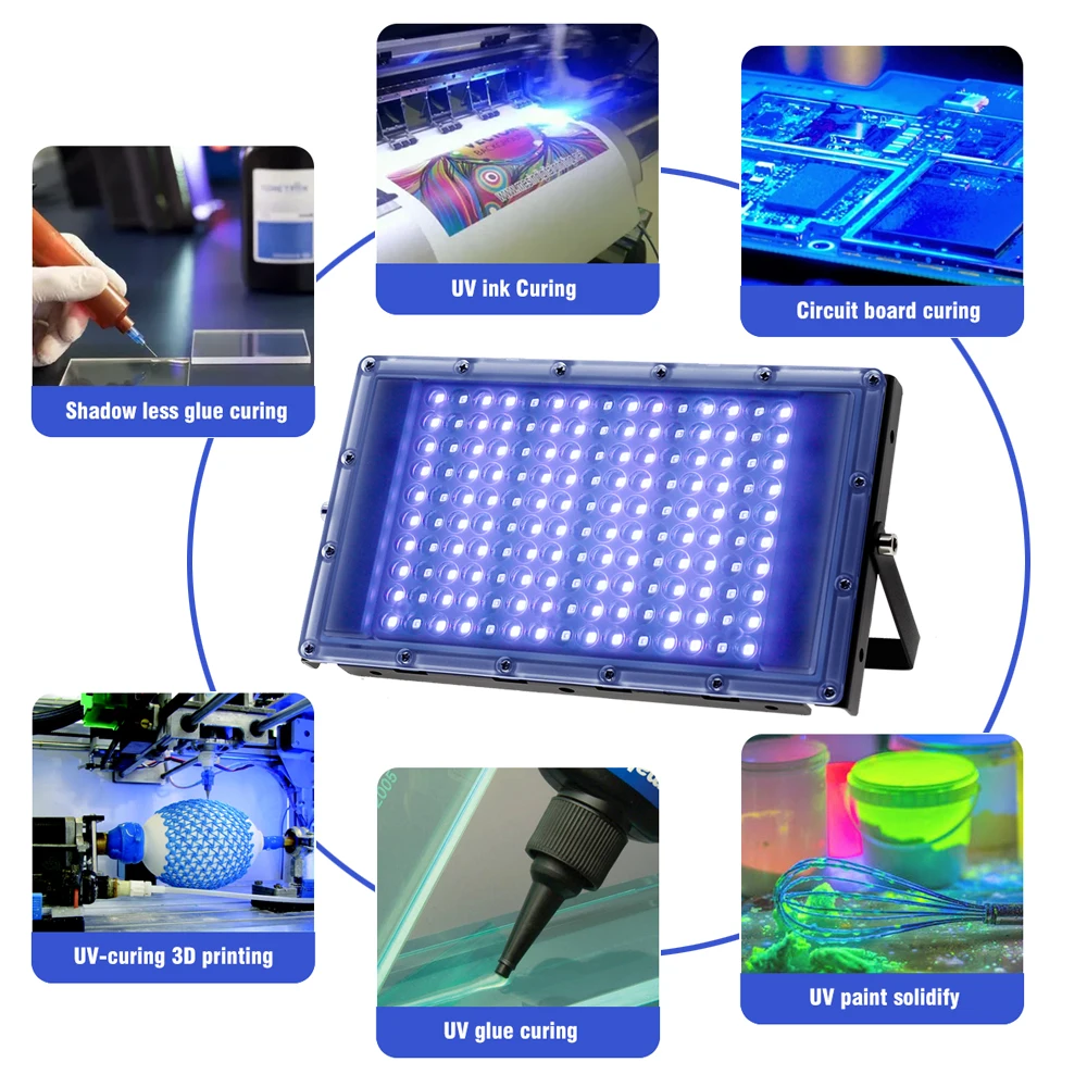 220V светодиодные ультрафиолетовые лампы UV фотополимеризующий свет 395 нм 365 нм гель для застывания для декоративной живописи "сделай сам" на ногтях.